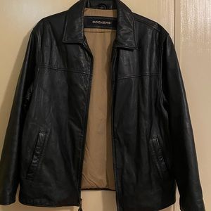 Men’s leather Dockers jacket size medium